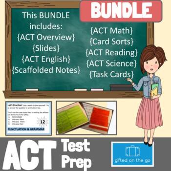 Preview of ACT Test Prep Bundle (English, Math, Reading, and Science)