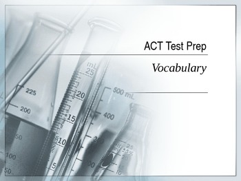 Preview of ACT Test Prep Vocabulary PowerPoint