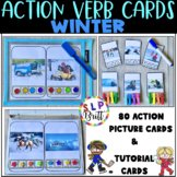 ACTION VERB CARDS - WINTER (REAL PICTURES) EXPANDING UTTERANCES