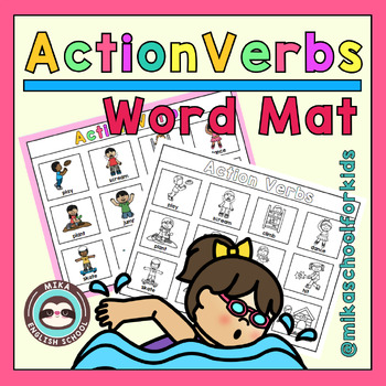 Preview of ACTION VERBS WORD MAT