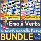 ESL Visual Action Verbs BUNDLE: Emoji Vocabulary Cards, Ne