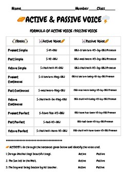 Preview of ACTIVE AND PASSIVE VOICE