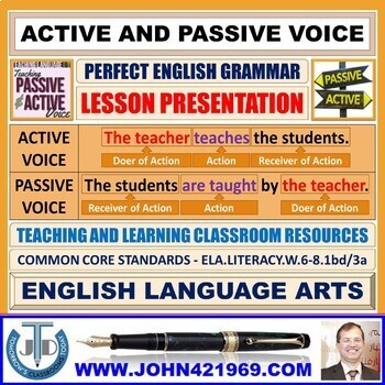 Preview of ACTIVE AND PASSIVE VOICE: POWERPOINT PRESENTATION
