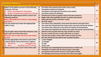 ACTIVE AND PASSIVE VOICE: 18 WORKSHEETS WITH ANSWERS by ...