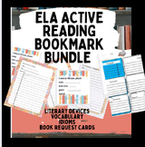 ACTIVE READING BOOKMARK Bundle vocab, literary devices, id