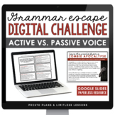 Active and Passive Voice Escape Room Digital Grammar Activ