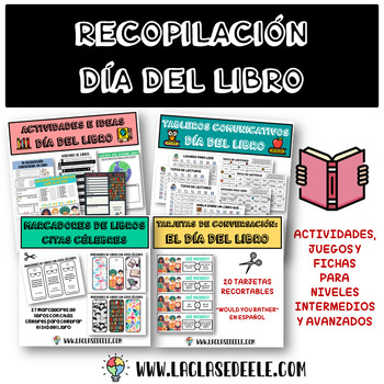 Preview of ACTIVIDADES, JUEGOS Y FICHAS PARA CELEBRAR EL DÍA DEL LIBRO (BUNDLE)