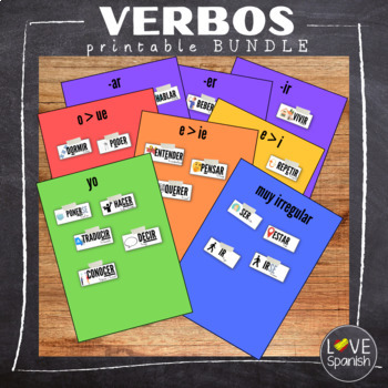 Preview of VERBOS REGULARES E IRREGULARES - SPANISH VERBS flashcards