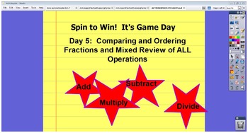 Preview of ACTIVINSPIRE FLIPCHART Fractions All Operations Real Life Word Problems