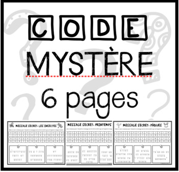 Preview of ACTIVITÉ- Code secret (FRENCH)