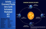 ACTIVITY Crossword Puzzle: Intro Astronomy EARTH Wksht KEY