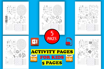 Preview of ACTIVITY PAGES for KIDS HIGH CONTENT EASY FUN LEARN For Kindergarten students