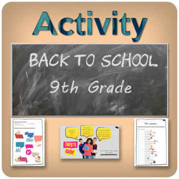 Preview of ACTIVITY for ESL learners: BACK TO SCHOOL (High Intermediate)