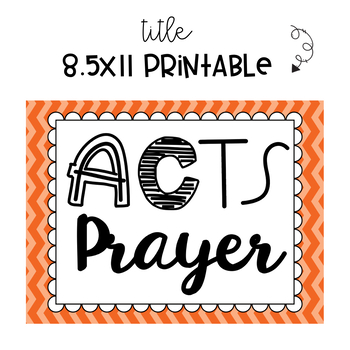 ACTS Prayer Model Posters by Fidgety in Fourth | TpT