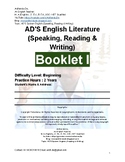 AD'S English Literature (Speaking, Reading & Writing) Booklet I