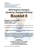 AD'S English Literature (Speaking, Reading & Writing) Booklet II