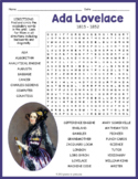 ADA LOVELACE Biography Word Search Puzzle Worksheet Activity