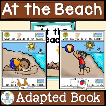 Preview of ADAPTED BOOK-AT THE BEACH (PreK-2/SPED/ELL)