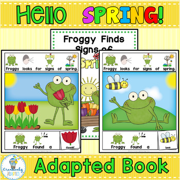 Preview of Interactive Adapted Book Spring Frog