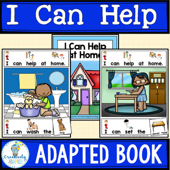Preview of ADAPTED BOOK-Job Skills, Social Skills at Home (PreK-2/SPED/ELL)