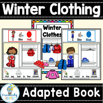 Preview of ADAPTED BOOK- Winter Clothes Colors [PreK-2-ELL-SPED)