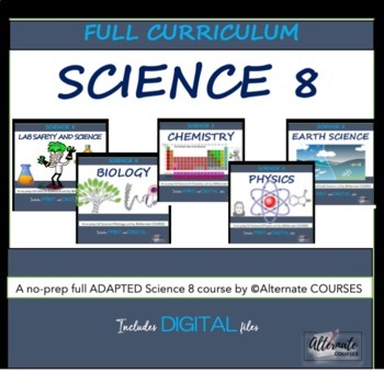 Preview of Science 8 FULL COURSE (digital) - Google Classroom ready!