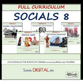 Preview of Socials 8 FULL COURSE (digital)