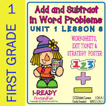 Preview of ADD AND SUBTRACT IN WORD PROBLEM  i-READY MATH 1ST GRADE