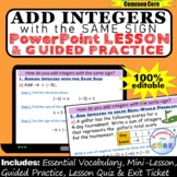 ADD INTEGERS with SAME SIGN PowerPoint Lesson & Practice |
