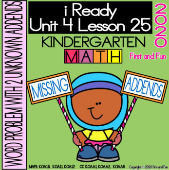 Preview of ADD WITHIN 10 iREADY KINDERGARTEN MATH UNIT 4 LESSON 25 WORKSHEET POSTER EXIT