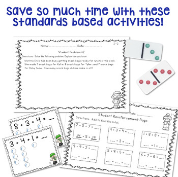 3 numbers addition by special adventures teachers pay teachers