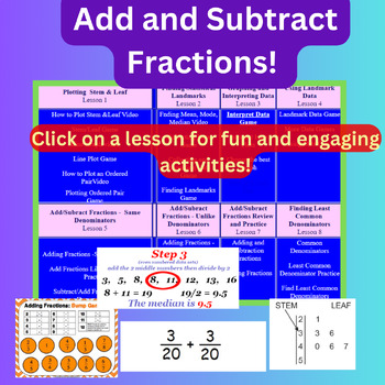 Preview of ADDITION AND SUBTRACTION OF FRACTIONS!