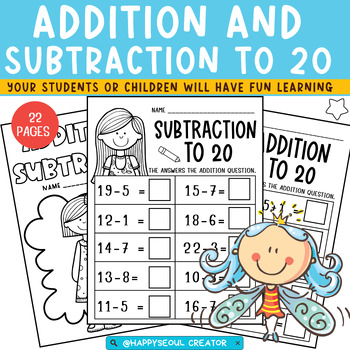 Preview of ADDITION AND SUBTRACTION TO 20 BY HAPPYSEOUL