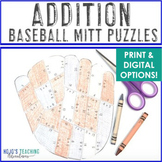 ADDITION Baseball Math Craft | Sports Theme Classroom Deco