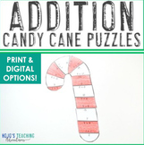 ADDITION Candy Canes | Christmas December Math Craft Cente