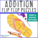 ADDITION Flip Flops | Summer or End of School Year Math Ac