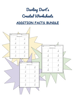 Preview of ADDITION FACTS BUNDLE SET: 105 PAGES OF ADDITION FACTS