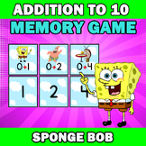 ADDITION Memory Game - SPONGE BOB