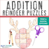 ADDITION Reindeer Math Craft | December Christmas Game Cen