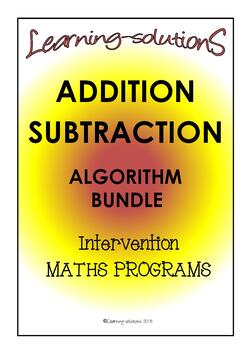 Preview of ADDITION & SUBTRACTION ALGORITHM Mega-Bundle - Programs + Task Cards - 500+p