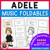 Musician Worksheets Adele - Listening and Research Foldables