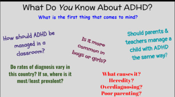Preview of ADHD: A Class Lesson