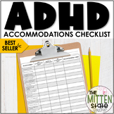 ADHD Accommodation Checklist: EDITABLE
