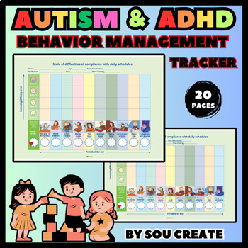 Preview of Autism and ADHD | Daily Visual Schedule | Behavior Management Tracker
