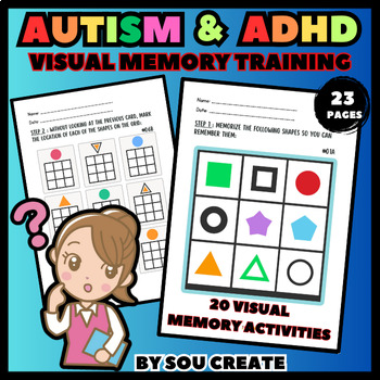 Preview of ADHD Brain Training -Visual Memory Training Activity Book -Cognitive Stimulation