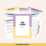 ADHD Cleaning Checklist Bundle, ADHD Cleaning Planner, Fam