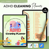 ADHD Cleaning Planner, House Chore List, Cleaning Checklis