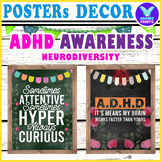 ADHD Neurodiversity Awareness Posters Classroom Decor Bull