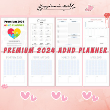 Preview of ADHD Planner- Premium 2024 ADHD Planner