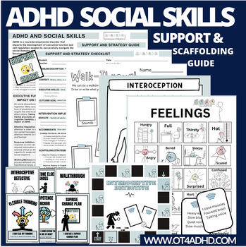 Preview of ADHD Social Skills Perspective Taking Classroom Support Intervention Guide OT